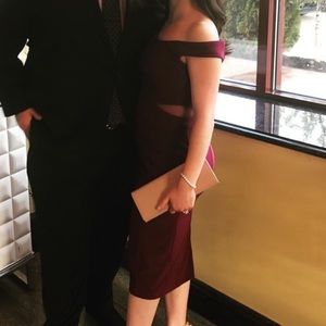 Burgundy women’s short dress size 4